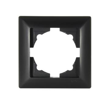 Gunsan Visage 1-fach Rahmen für 1 Steckdose Schalter Dimmer Schwarz
