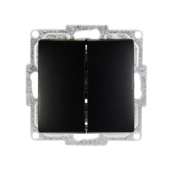 Gunsan Visage 2-fach Schalter Serienschalter Unterputz Schwarz