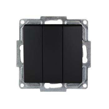 Gunsan Visage 3-fach Schalter Serienschalter Unterputz Schwarz