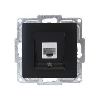 Gunsan Visage Datenbuchse 1-fach CAT6 Internet Netzwerk Unterputz Schwarz