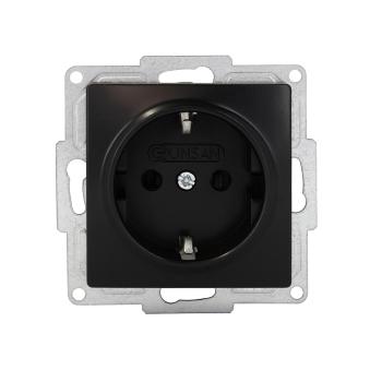 Gunsan Visage Steckdose mit erhöhtem Berührungsschutz Schwarz