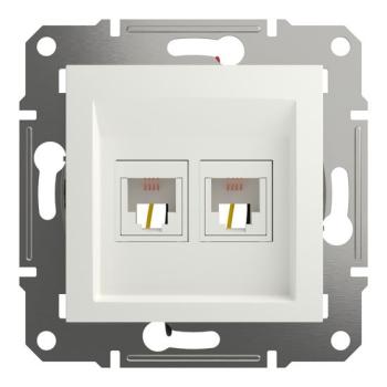 Schneider Electric ASFORA RJ11-Telefondose 2-Fach UP weiss EPH4270121D